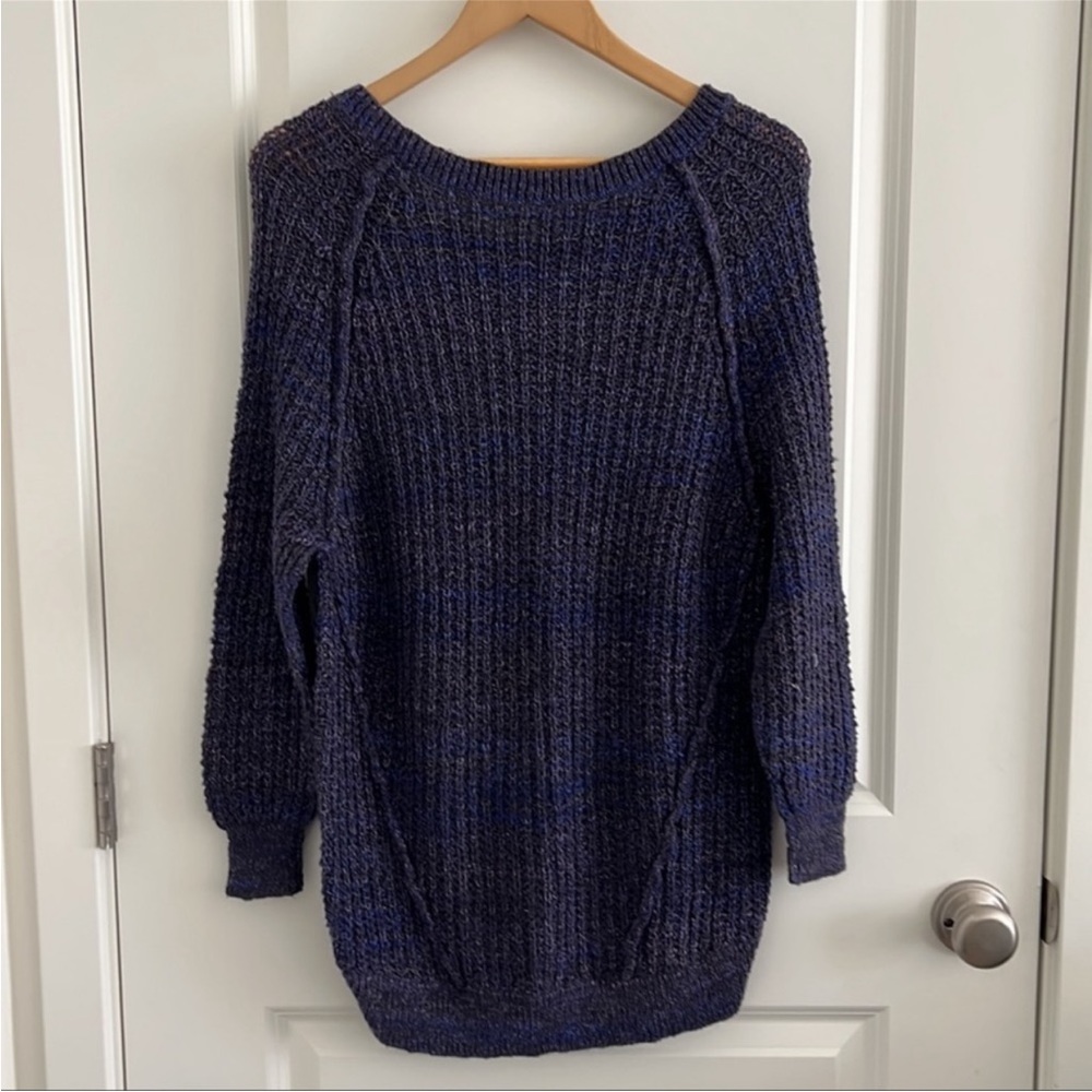 Free People Chunky Knit Sweater - Purple / Blue - Picture 3 of 7